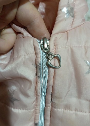 Kız Çocuk Pembe Kapüşonlu Yelek - Görsel 6