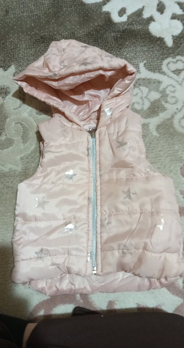 Kız Çocuk Pembe Kapüşonlu Yelek - Görsel 2