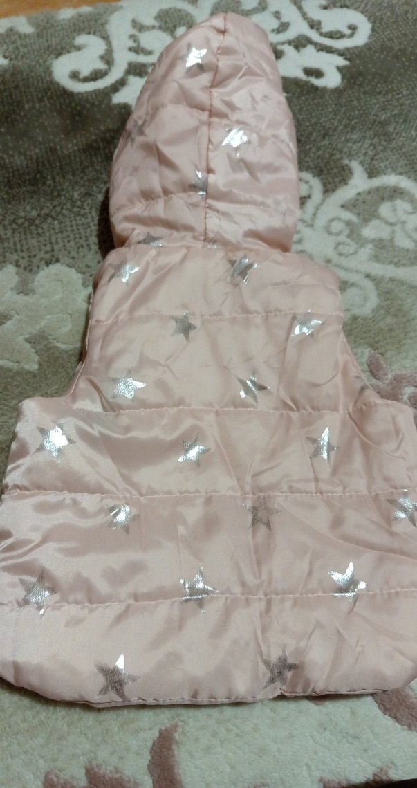 Kız Çocuk Pembe Kapüşonlu Yelek - Görsel 5