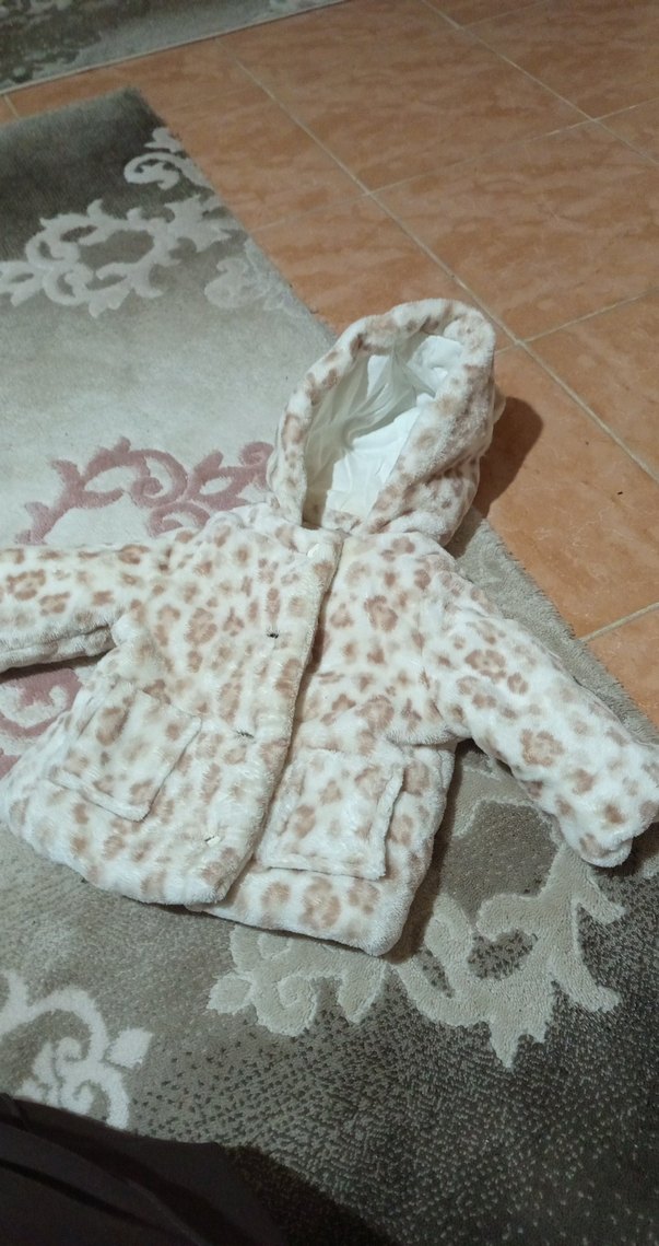 Kürklü Kapüşonlu Kız Çocuk Mont - Görsel 2