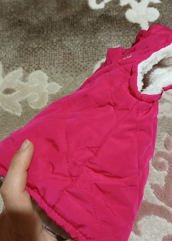 Kız Çocuk Pembe Kürklü Nakışlı Yelek - Görsel 12