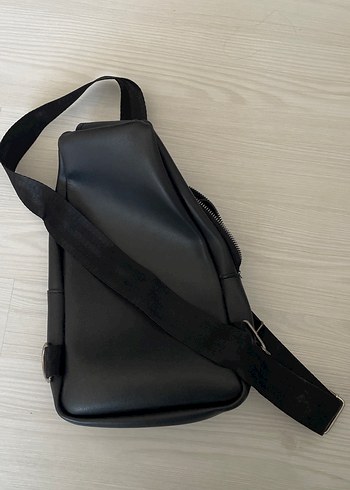 Siyah Deri Kadın Biker Çapraz Çanta - Görsel 2