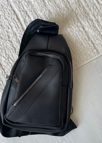 Siyah Deri Kadın Biker Çapraz Çanta - Görsel 3