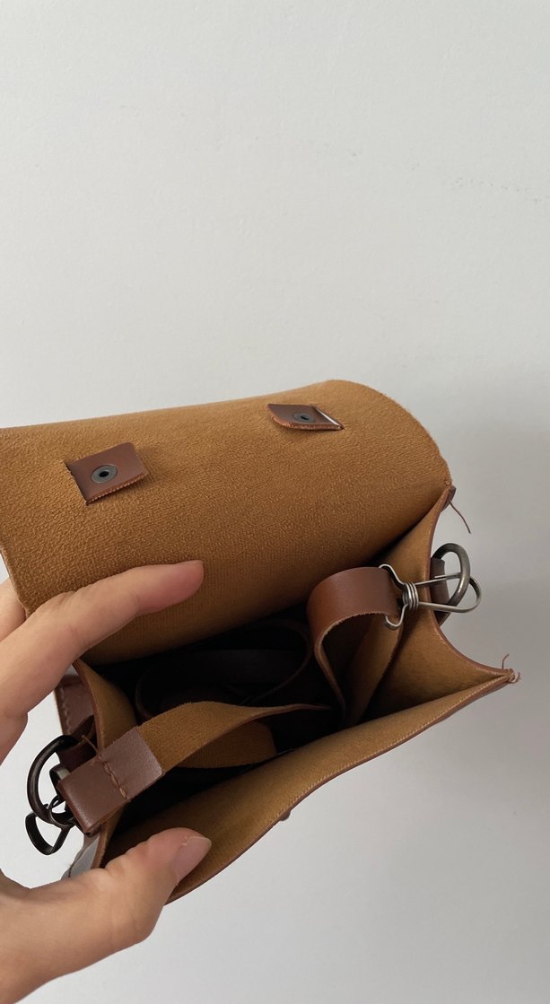 Kahverengi Deri Vintage Kadın Çanta - Görsel 3