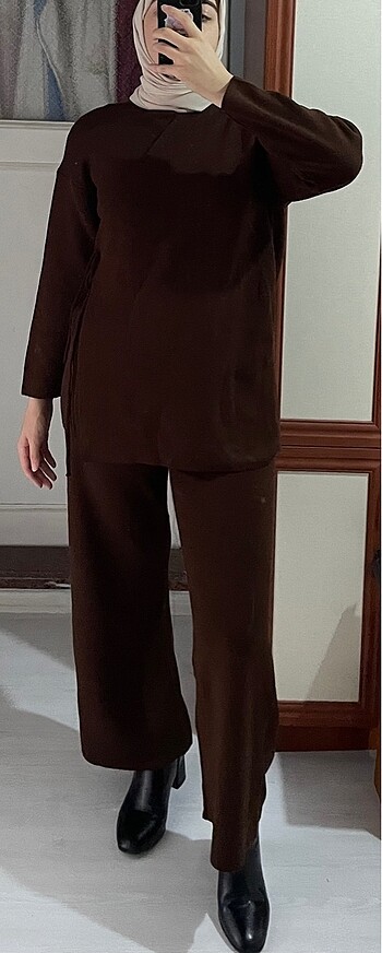 Kahverengi Triko Takım - Görsel 11