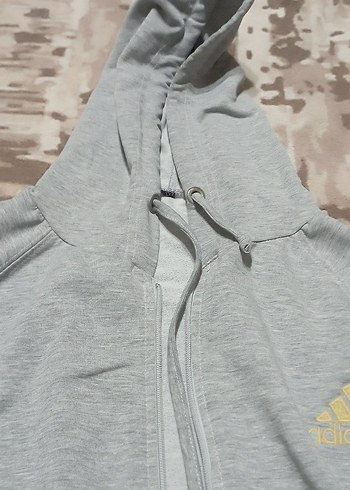 Gri Kapüşonlu   Sweatshirt - Görsel 3
