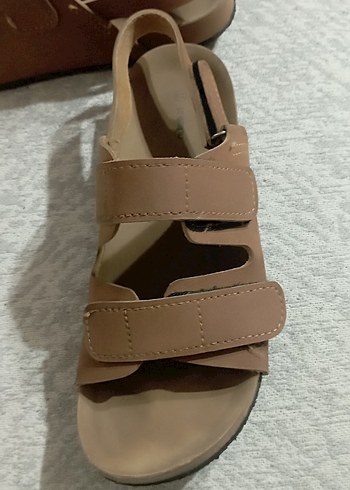 LC Waikiki Bej Deri Erkek Sandalet