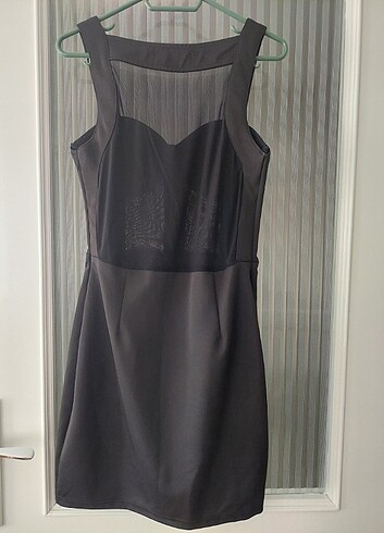 SİYAH KISA ABİYE - Görsel 2