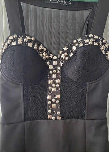 SİYAH KISA ABİYE - Görsel 5