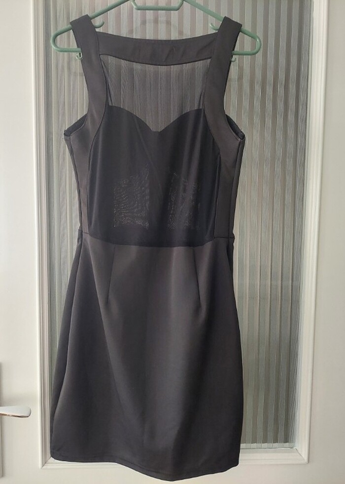 SİYAH KISA ABİYE - Görsel 2