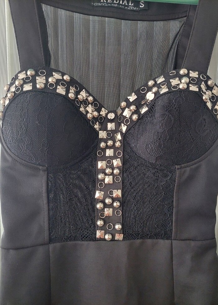 SİYAH KISA ABİYE - Görsel 5