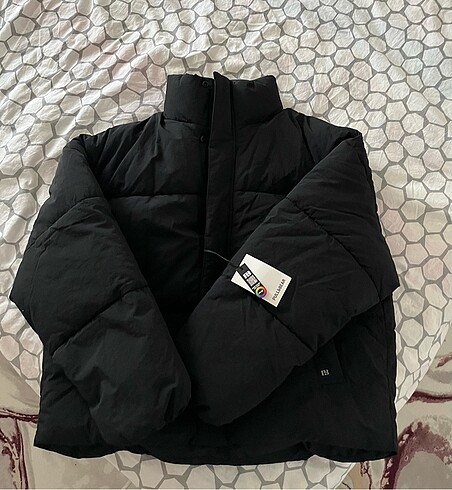 Pull and Bear Pull&Bear siyah şişme mont