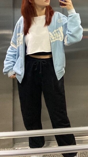 m Beden mavi Renk BERSHKA kolej ceket