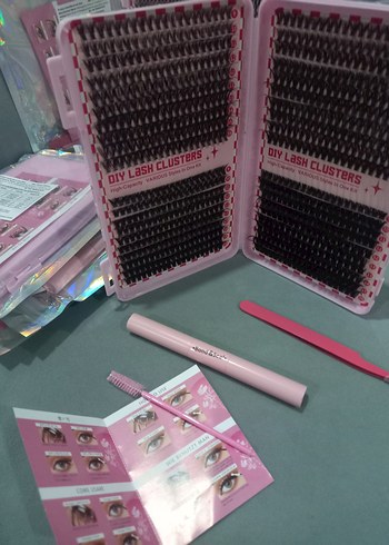 Pembe Kutuda Koyu Renk Takma Kirpikler - Görsel 2