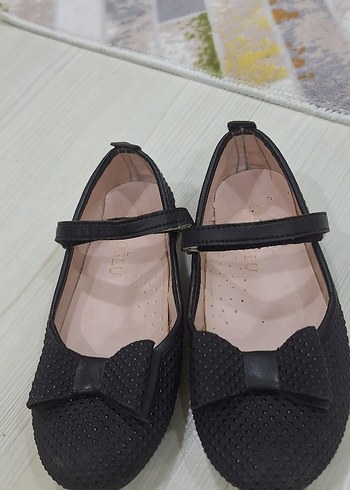 Kız Çocuk Siyah Tokalı Babet Ayakkabı - Görsel 2