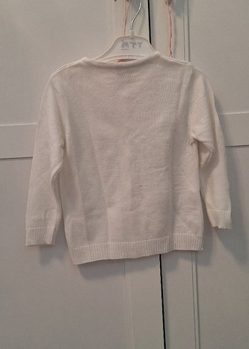 Kız Çocuk Beyaz Örgü Hırka - Görsel 2