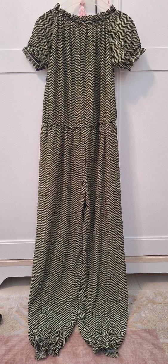 kiz cocuk n Bohem Gri Uzun Pilili Tulum - Görsel 2