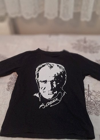 Atatürk Siyah Baskılı Uzun Kollu Sweatshirt - Görsel 2