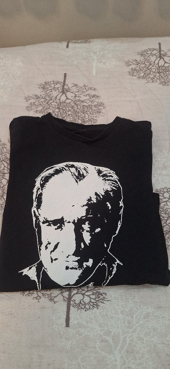 Atatürk Siyah Baskılı Uzun Kollu Sweatshirt - Görsel 3