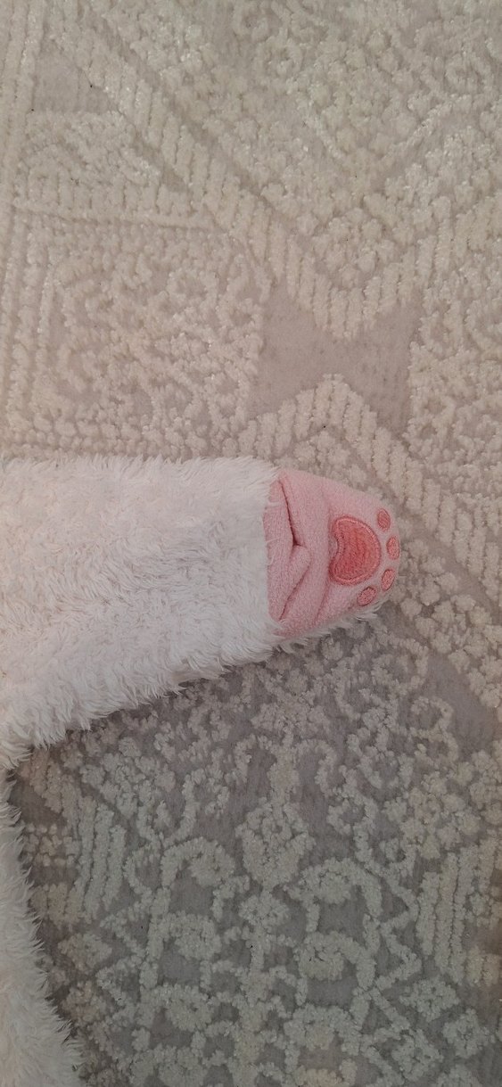 Kız Bebek Beyaz Peluş Kapüşonlu Tulumu - Görsel 3