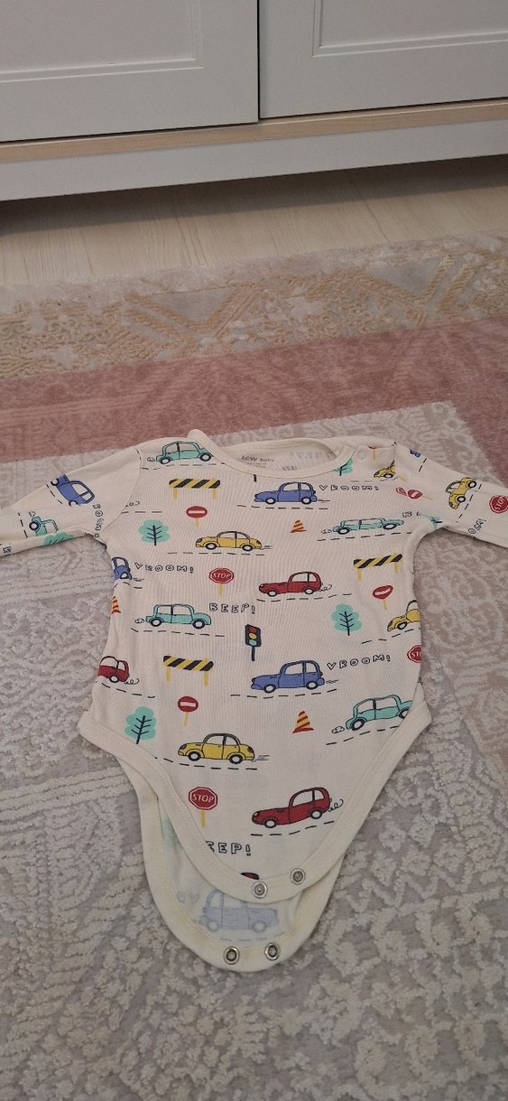 karisik renkte  Uzun Kollu Bebek Body - Görsel 4