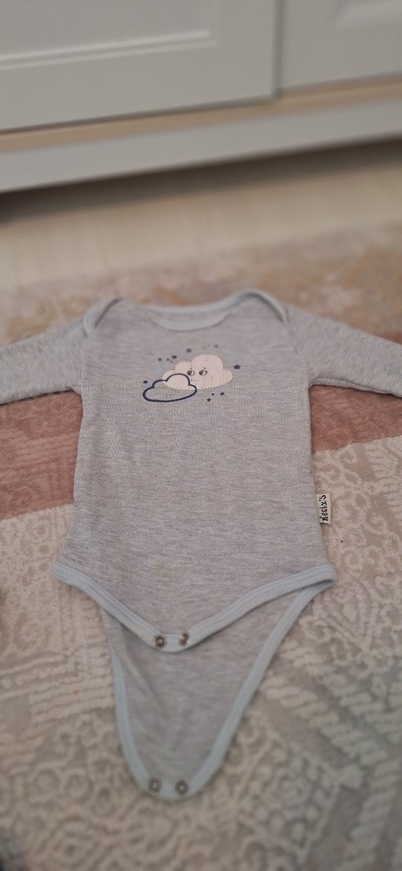 Miruworld Siyah Erkek Bebek Uzun Kollu Body - Görsel 3