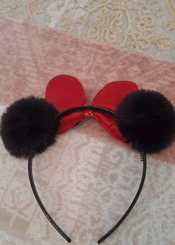 Kırmızı Kürklü Gotik Kız Çocuk Taç - Görsel 2