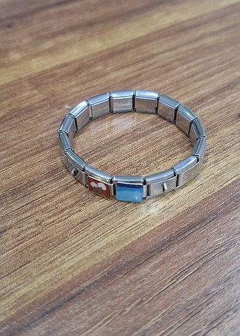 Gri ve Turkuaz Boncuklu çocul bileklik - Görsel 2