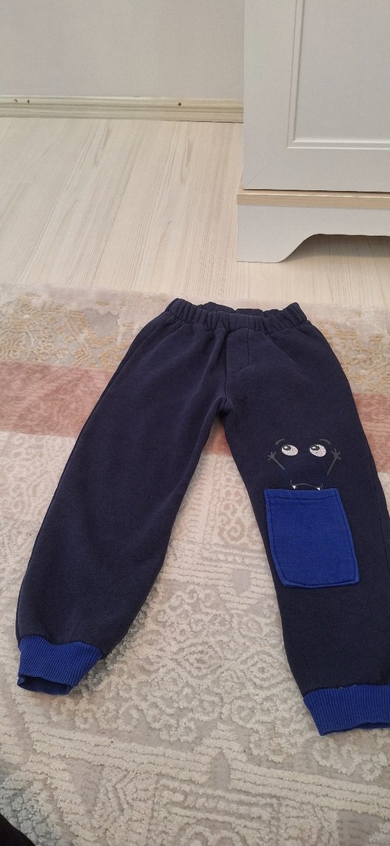 Mavi Baskılı Erkek Çocuk Sweatshirt ve pantolon takim - Görsel 2