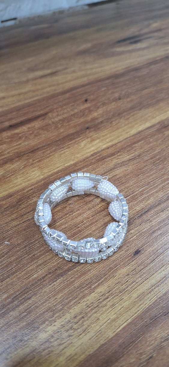 Beyaz Boncuklu Bohem Bileklik - Görsel 2