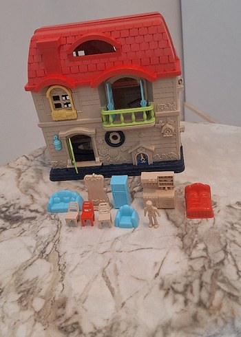 Renkli Oyuncak Ev ve Mobilya Seti - Görsel 7