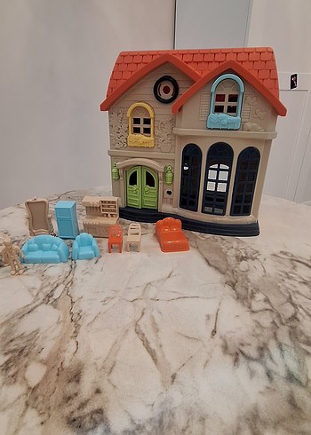 Renkli Oyuncak Ev ve Mobilya Seti - Görsel 2