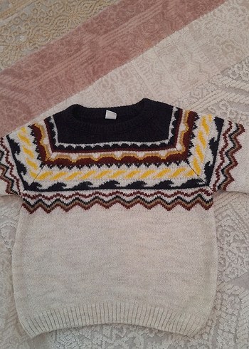 Bohem Tarz Örgü Erkek çocuk yün  Kazak - Görsel 3