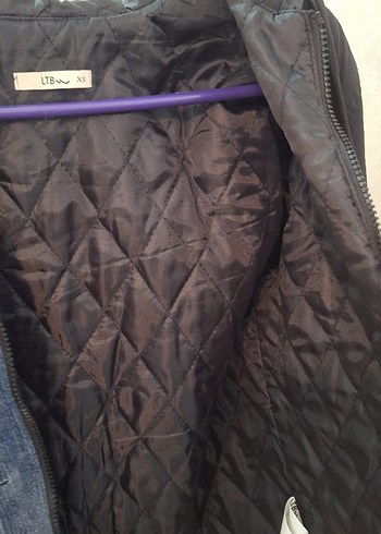 Siyah ve Koyu Mavi Erkek kot Ceket - Görsel 4