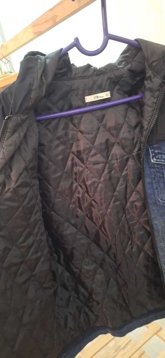 Siyah ve Koyu Mavi Erkek kot Ceket - Görsel 3