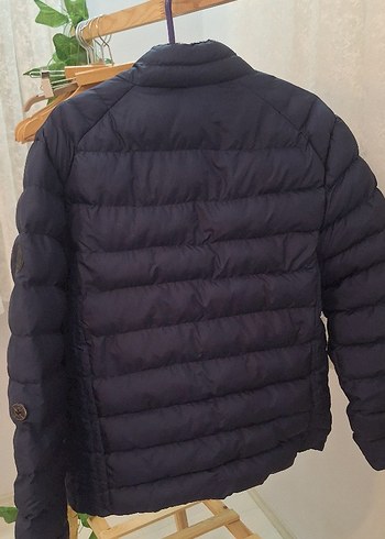 Erkek Lacivert Fermuarlı Mont - Görsel 10