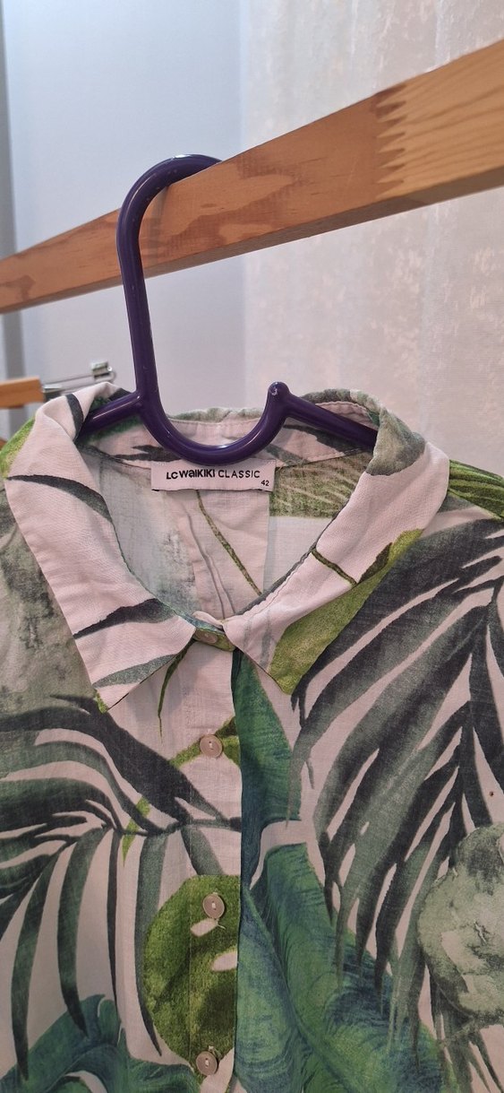 Uzun Kollu, Salaş, V Yaka Kadın Gömlek - Görsel 4