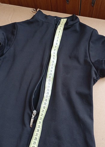 ön fermuar detaylı tulum mayo - Görsel 4