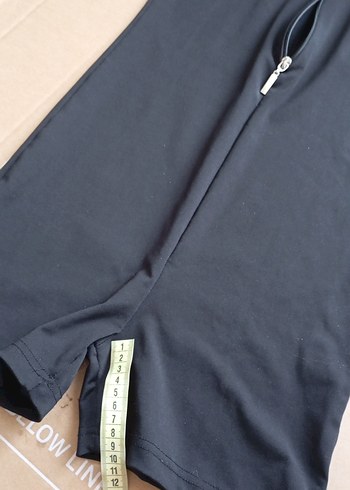 ön fermuar detaylı tulum mayo - Görsel 5