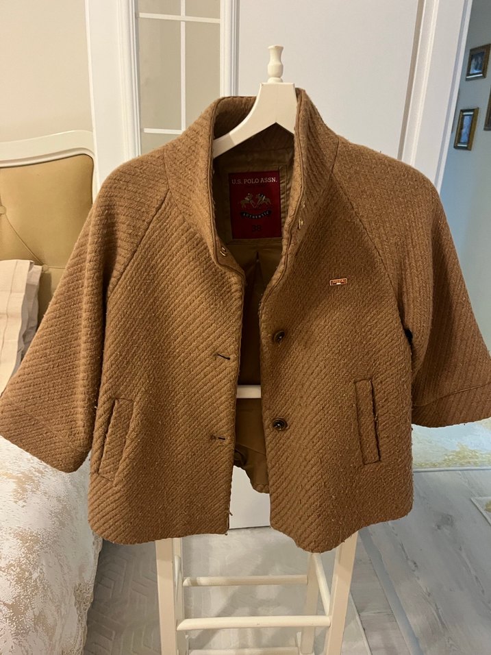 Kahverengi Düğmeli Kadın Ceket - Görsel 2