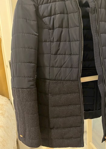 Kadın Gri Midi Kışlık Kaban - Görsel 3