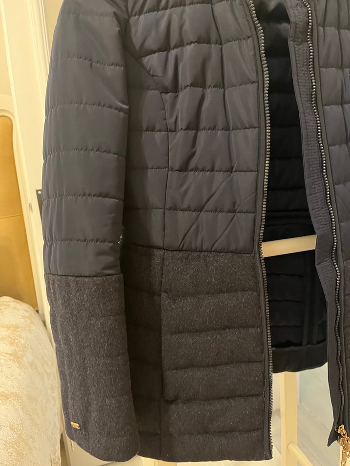 Kadın Gri Midi Kışlık Kaban - Görsel 3