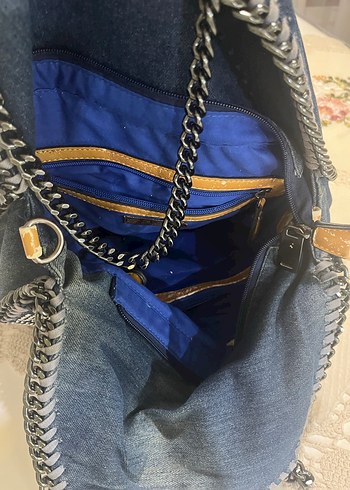 Zincir Detaylı Denim Kadın Çanta - Görsel 2