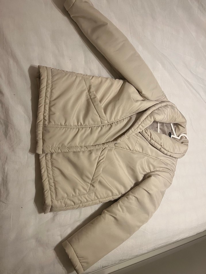 Düğmeli Bej Kadın Kışlık Ceket - Görsel 2