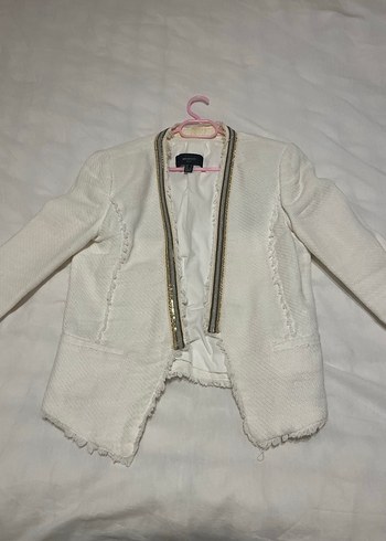 Mango Beyaz Midi Kadın Ceket - Görsel 3