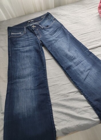 m Beden Vintage Mavi düşük bel jeans