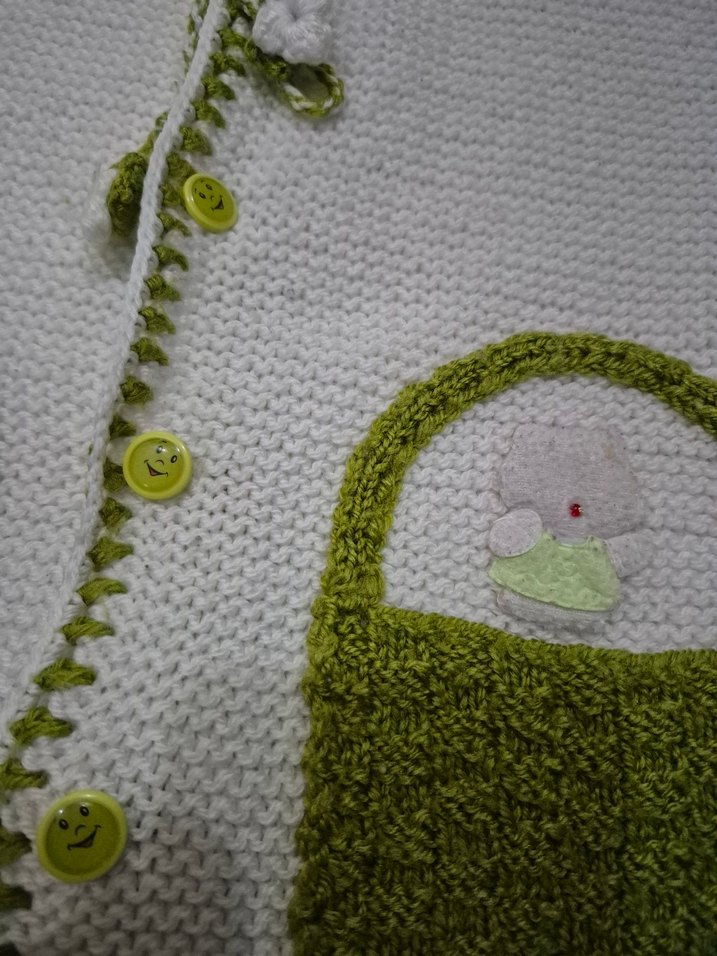 Kız Çocuk Bohem Örgü Yelek - Görsel 2