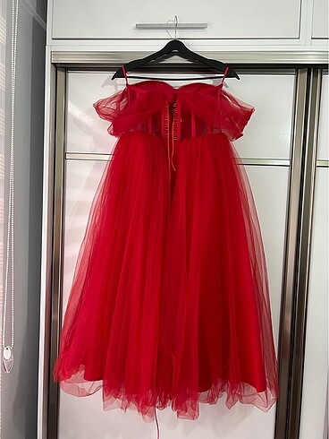 36 Beden kırmızı Renk Kına Elbisesi