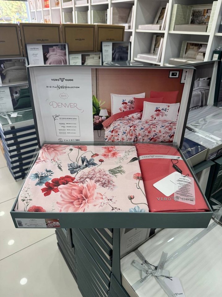 VERO VANNI DIGITAL SATIN DENVER ÇİFT KİŞİLİK NEVRESİM TAKIMI - Görsel 2