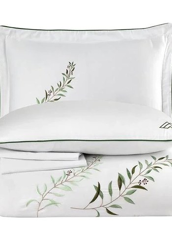 VERO VANNI BRODE SATEN NEVRESİM TAKIMI ÇİFT KİŞİLİK PALME - Görsel 4